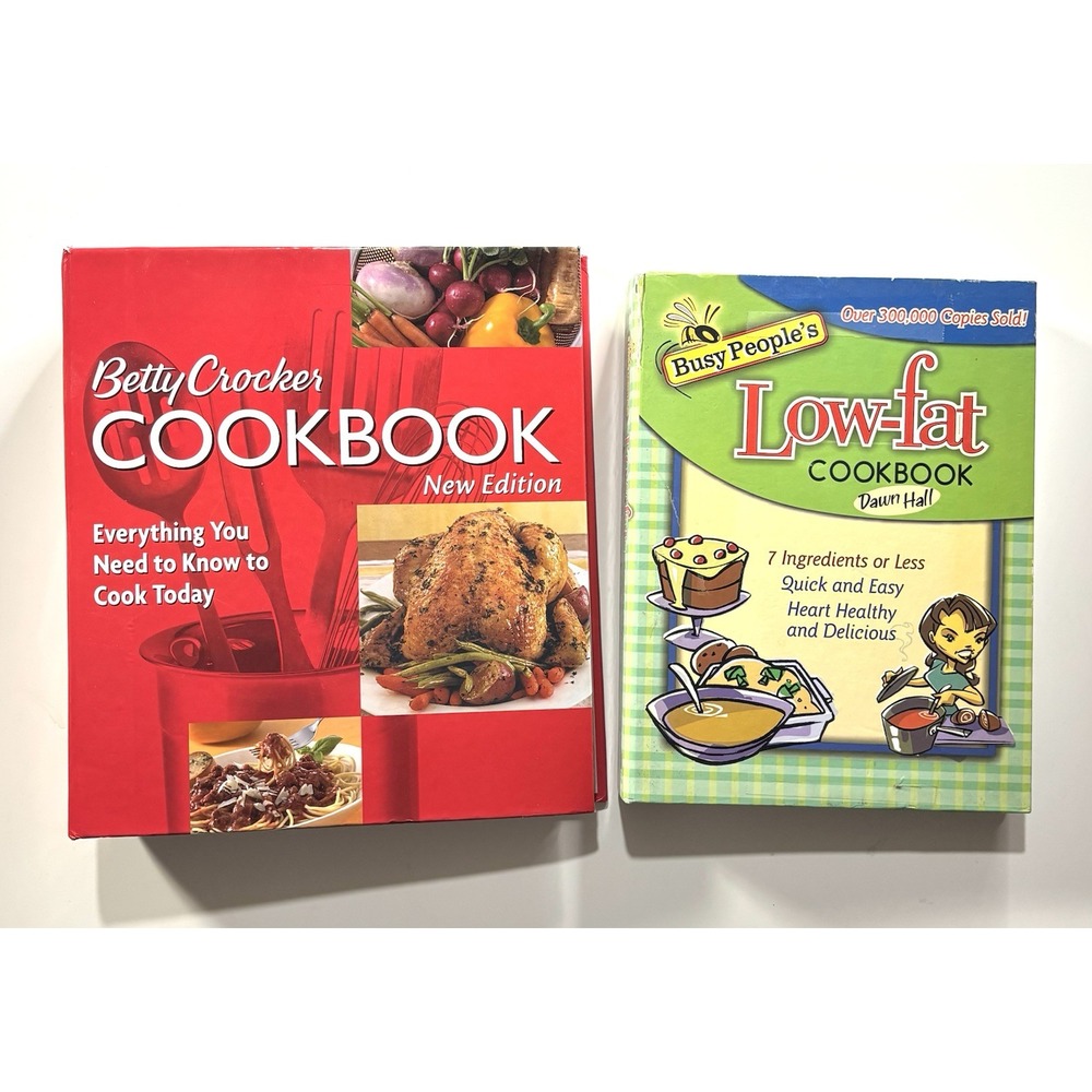 Betty Crocker Cookbook 2005 And Busy People's Low Fat Cookbook 2003 Recipes